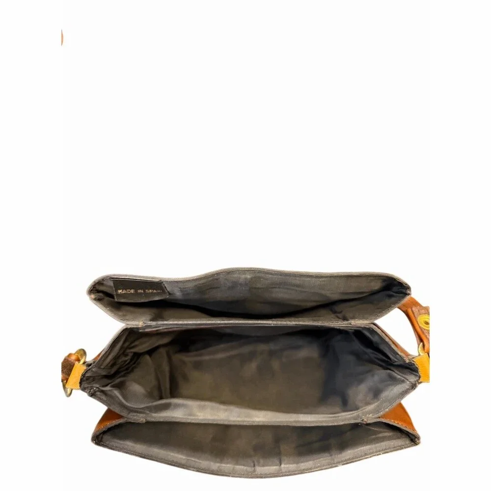 Vintage Adjustable Shoulder Strap Bag in Brown Leather And Suede